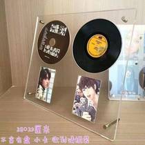 CD postcard record album storage box high-definition transparent acrylic disc CD display stand small card display stand