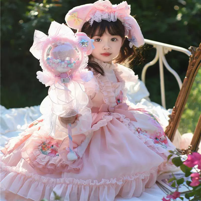 Small princess costume, winter skirt, evening dress, Lolita style, Birthday gift