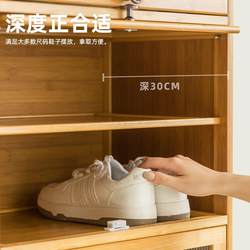 Shoe cabinet home door shoe rack simple storage artifact space-saving rack dormitory rental house solid wood