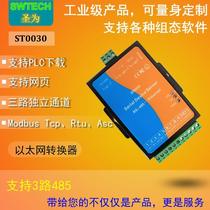 3-port serial server 3-3 multi-channel RS485 transfer Ethernet network module modbus rtu turn tcp IPV6
