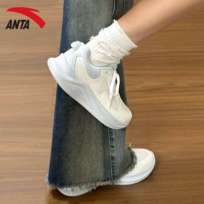Спортивная обувь для ходьбы Anta; женская обувь из легкой сетки; сезон осень 2025; для учащихся младших классов средней школы; физические тесты; амортизирующие кроссовки на мягкой подошве Изображение 1