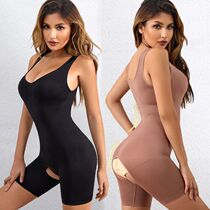 Women Bodysuit Open Crotch Butt Lifter Full Body Shaper Flat