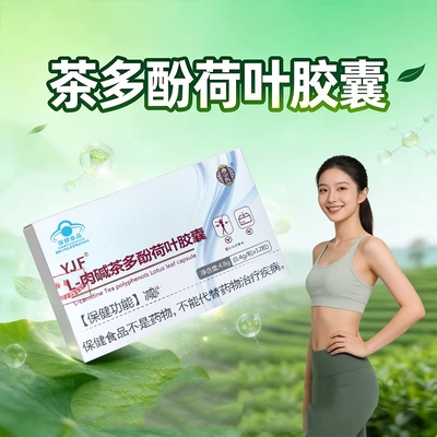 YJF肉碱茶多酚荷叶胶囊排油专用蓝帽保健食品认证三盒装共36粒