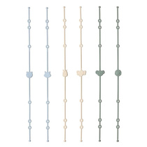 6 Pack Silicone Pacifier Clip Toy Safety Straps for Baby