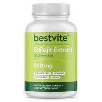 BESTVITE Pure Shilajit Extract 500mg (120 Vegetarian Caps