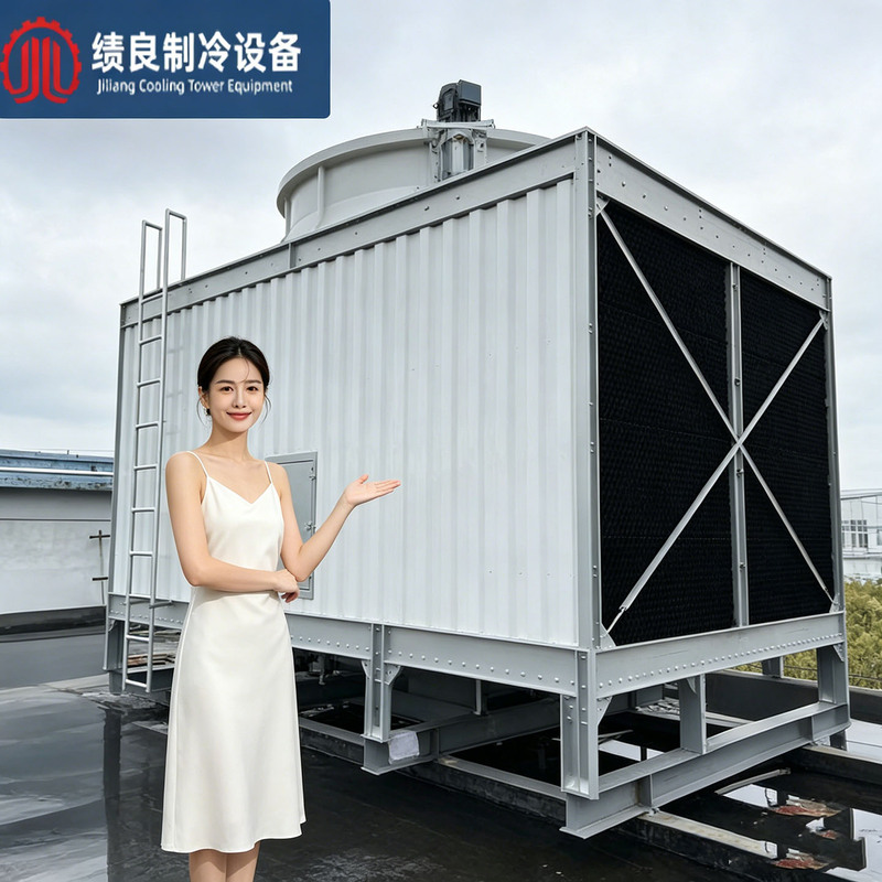 Cooling Tower Fiberglass Cross-Flow Square Cooling Tower Industrial Low-Noise Air Conditioning Unit Cooling and Heat Dissipation Water Tower
