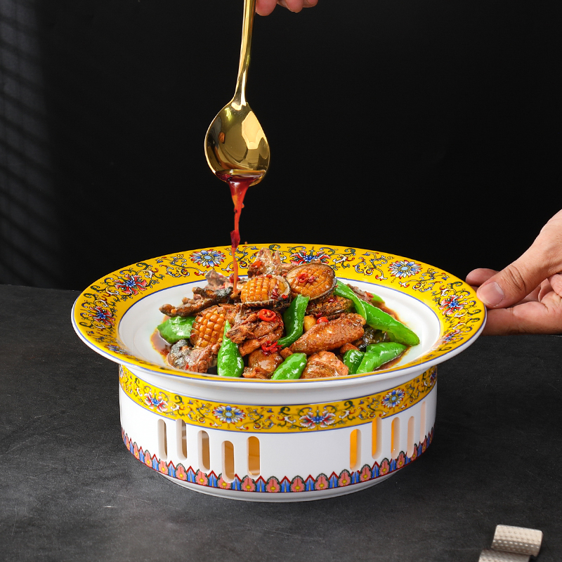 Candle Heating Stove Hotel Home Open Stove Tableware Chinese Soup Plate Restaurant Creative Insulated Dish Plate Chinese Open Stove Candle Heating Stove Hotel Home Open Stove Tableware Chinese Soup Plate Restaurant Creative Insulated Dish Plate Chinese Open Stove