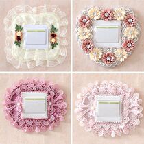 Switch cover switch sticker fabric lace switch protective cover switch board decorative plug-in board cover switch sticker