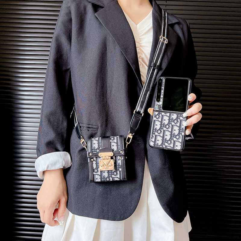 Embroidered Letter Crossbody Bag Suitable for Huawei Pura X Collector's Edition Phone Case, Pura X Small Foldable Screen Cover, Huawei Purax Coin Purse, Pura X Collector's Edition Anti-Drop Case for Men and Women, New Model