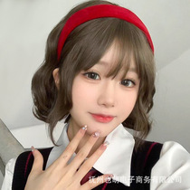 New wig female short curly hair all-headed waterwool roll outskirt short hair Young obvious temperament JK