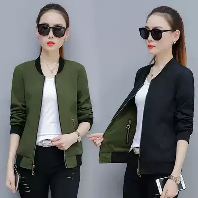 Autumn baseball uniform small jacket women's 2021 new Korean jacket casual all-match loose thin short spring and autumn tide