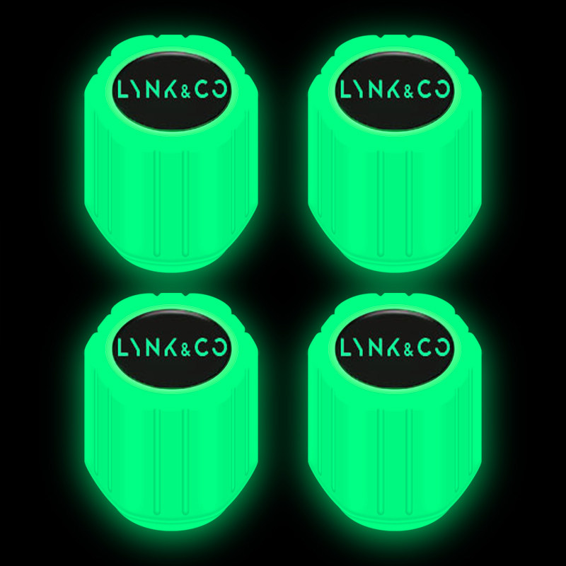 Suitable for Lynk & Co Luminous Valve Caps 03+ 02 06 05 01 09 Interior Car Tire Luminous Valve Caps