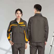 Tops pure cotton construction site spring and autumn mens and womens factory uniforms wear-resistant welders labor protection and cleaning customized auto repair suits
