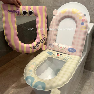 Cute toilet mat spring and summer washable toilet seat home bathroom toilet mat cartoon toilet cover