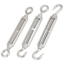 Wanzun 304 stainless steel turnbuckle screw rigging tensioner OO type M12 open body 1 pack