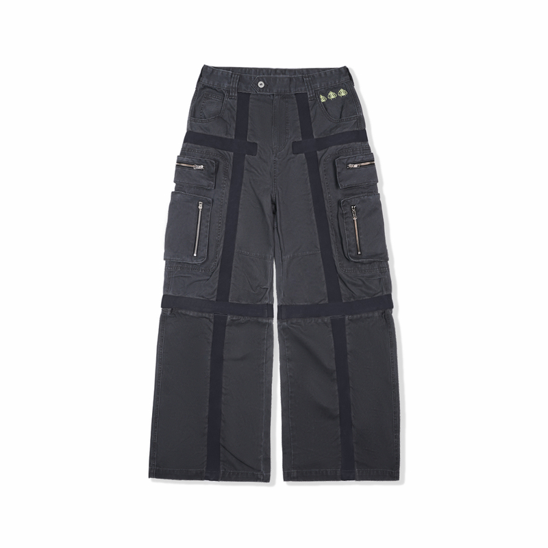 Mysterious Detachable Strap Paratrooper Pants Multi Pocket Work Pants