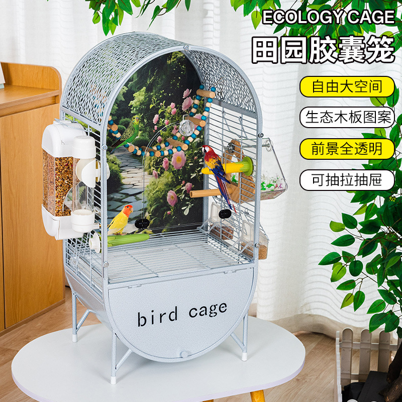 Bird Cage Parrot Cage Elevated Ecological Cockatiel Lovebird Budgie Household Splash-Proof Easy to Clean Luxury Villa Bird Viewing Cage Bird Cage Parrot Cage Elevated Ecological Cockatiel Lovebird Budgie Household Splash-Proof Easy to Clean Luxury Villa Bird Viewing Cage