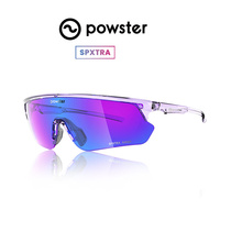 Powster Color Changing Marathon Running Glasses Windproof Professional Cycling Road Bike Night Cycling Goggles