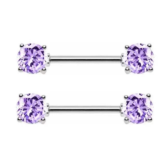 [Ювелирный набор серьги-пиерсинг Fashion Flower из стали кристалл]