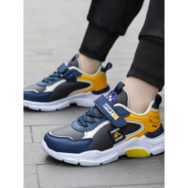 ANTA suitable boys shoes 2024 autumn and winter childrens waterproof leather sports shoes for big children popular boys soft soles