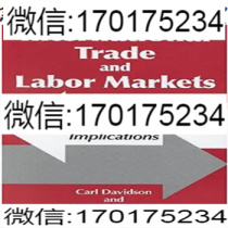 International Trade and Labor Markets Theory Evidence and