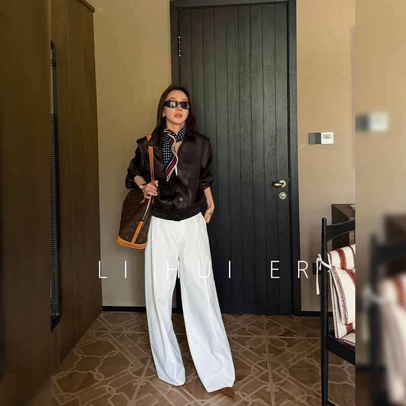 Lihuier Li Hui'Er Bato Fog Harbor Early Autumn Black Unique and Beautiful Functional High-End Chic Jacket Coat