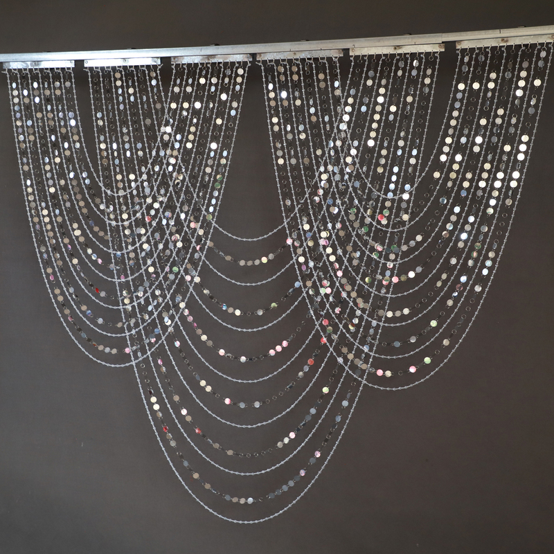 New Korean-Style Crystal Wedding Acrylic Bead Curtain Ceiling Decoration for Wedding Hotels and Banquet Halls, Curved Bead Curtain Hanging Decoration New Korean-Style Crystal Wedding Acrylic Bead Curtain Ceiling Decoration for Wedding Hotels and Banquet Halls, Curved Bead Curtain Hanging Decoration