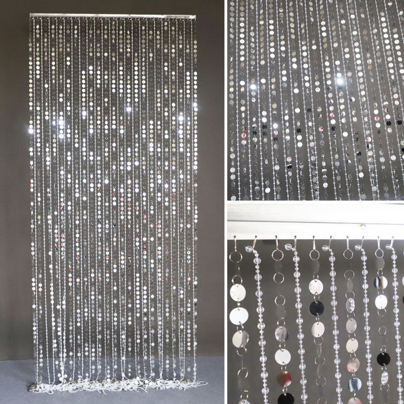 New Korean-Style Crystal Bead Curtain Wedding Ceiling Stage Decoration Acrylic Bead Curtain Banquet Hall Wedding Props Decoration