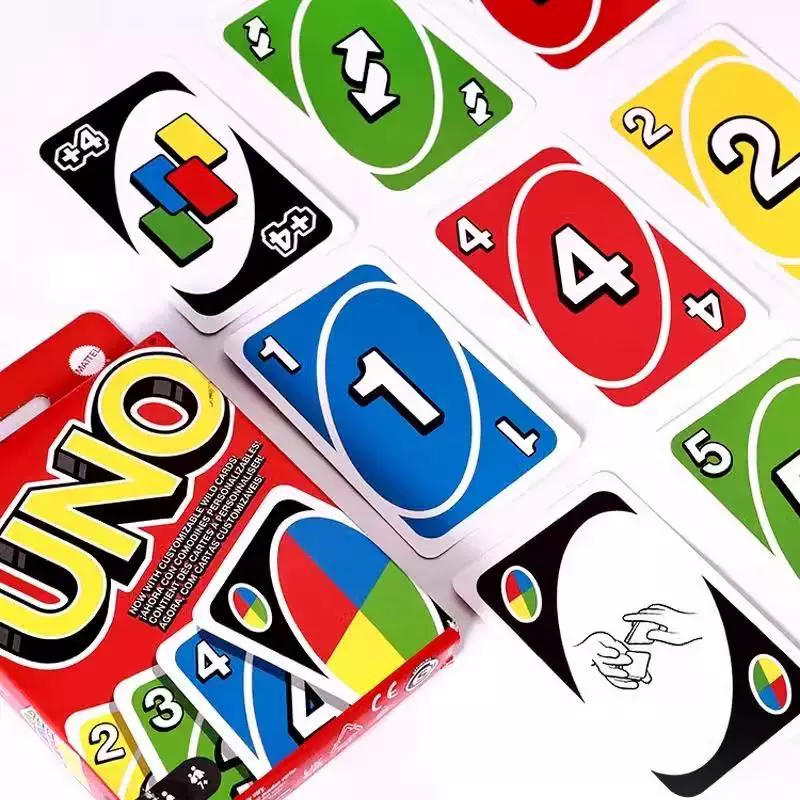 Настоящая настольная игра UNO с двойной стороной карты, классическая многопользовательская игра для вечеринок