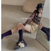 Leg boots snow socks fat zipper legs winter calf autumn and winter socks womens boots socks piles to keep warm