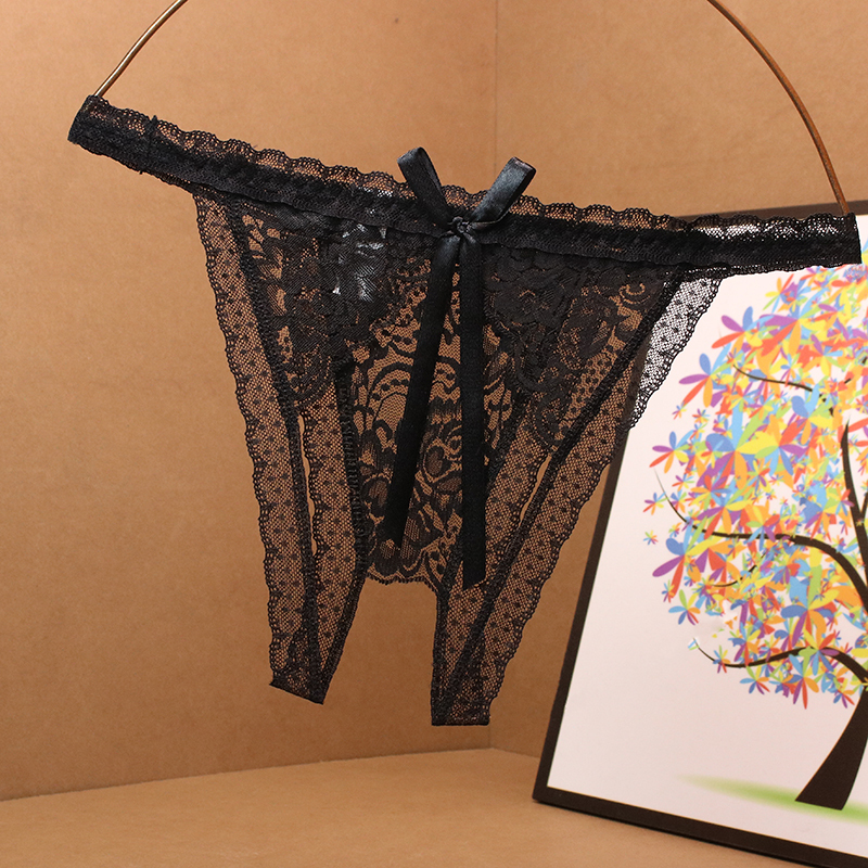 Girls' Easy-To-Wear and Take-Off Open-Crotch Low-Waist Breathable Transparent Hot and Sexy Thong Panties for Women, Lace Seamless Girls' Easy-To-Wear and Take-Off Open-Crotch Low-Waist Breathable Transparent Hot and Sexy Thong Panties for Women, Lace Seamless