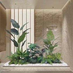 Simulated Plant Landscape Decoration, Indoor Green Plant Landscaping, Partitions, Office Window Displays, Fake Trees, Potted Plants, Stair Decorations