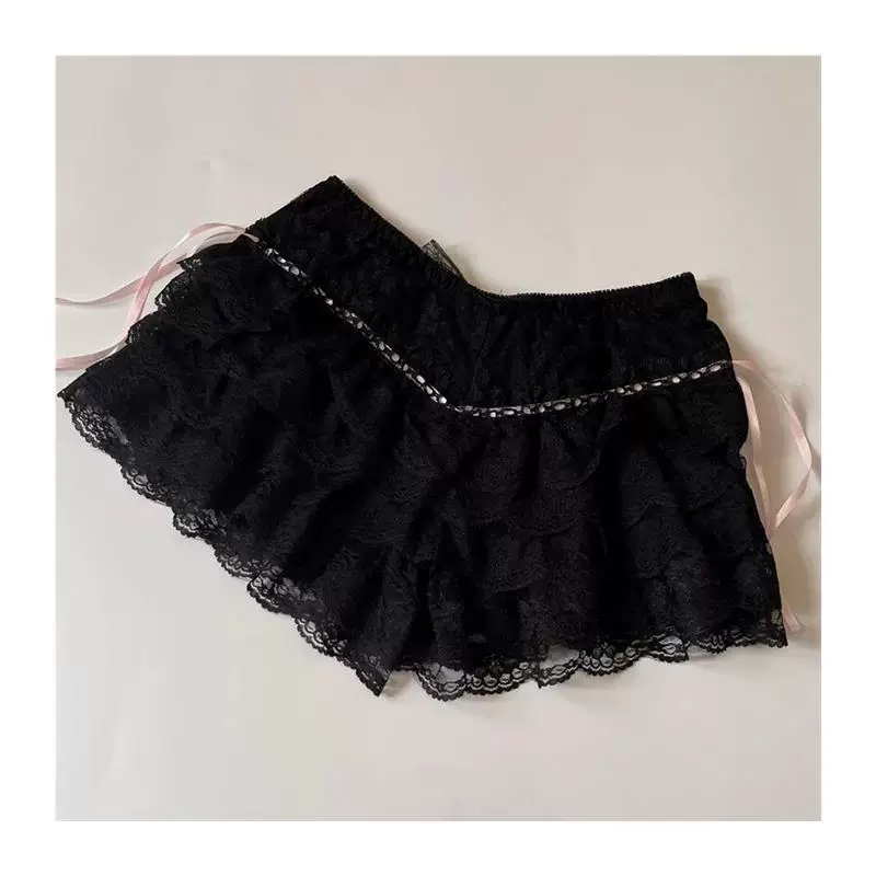 Коттеджная кокетка Y2K 00s винтажные шорты для женщин, милое кружево LACE TR