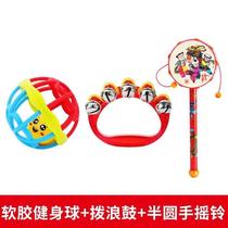 New rattle baby can chew boiled wave drum toy three-month-old baby rattle drum rattle rattle rattle drum