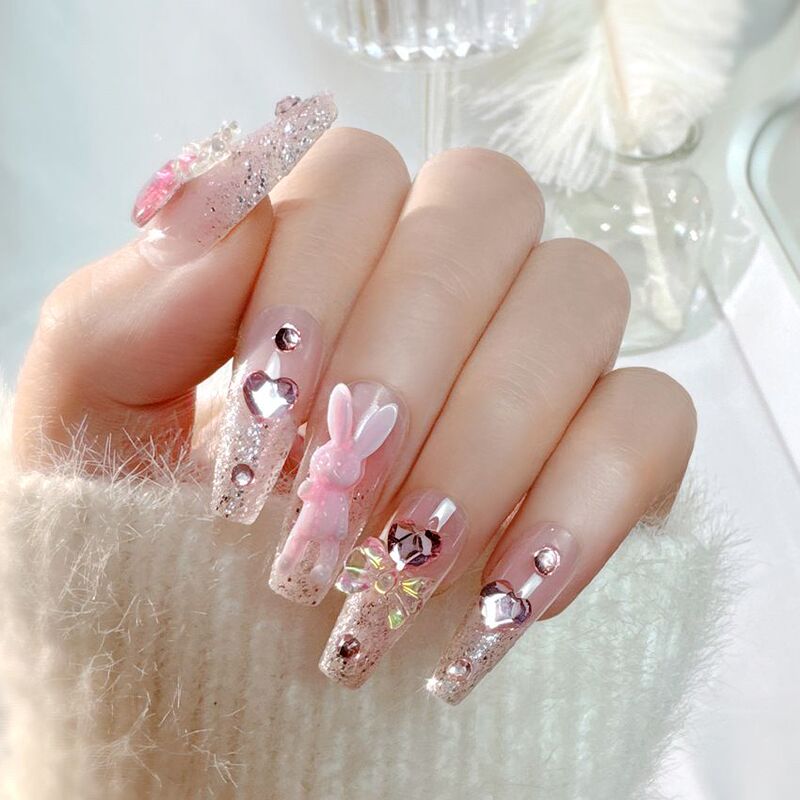 New Trendy Internet-Famous Wearable Nail Art French Butterfly High-End Waterproof Whitening Nail Stickers N
