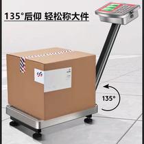 150kg commercial platform scale high-precision electronic scale for selling vegetables 300kg small scale foldable and tilted back*
