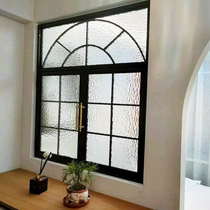 French iron retro casement window arched glass double window restaurant cafe steel window glass window
