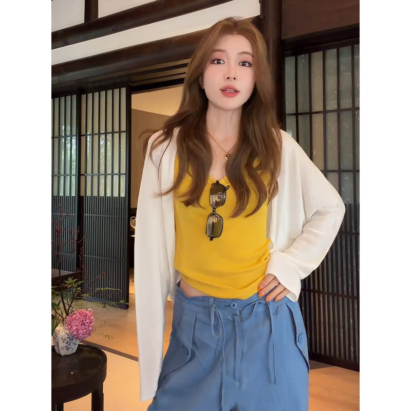 Fiery Fire【Summer Gentleness】White Long-Sleeve Cardigan for Women 2026 New Summer Thin Air Conditioning Jacket Fiery Fire【Summer Gentleness】White Long-Sleeve Cardigan for Women 2026 New Summer Thin Air Conditioning Jacket