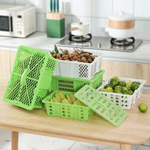 Frame plastic basket turnover box rectangular fruit basket cargo frame hollow express basket turnover basket