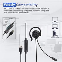 Business sport headphones headset USB office headphones detached headset