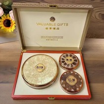 Luxurious three-piece high-end gift box with Northeast specialty Changbai Mountain ginseng and deer antler slices and wild ginseng as a Mid-Autumn gift