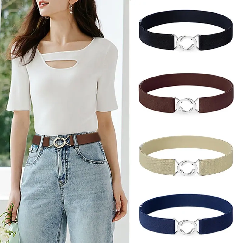 Lazy Belt for Women 2025 New Model Invisible Belt Elastic Adjustable Waist Tightening Tool for Jeans Summer
