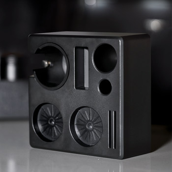 Italian Coffee Tamper Base with Drawer, Multifunctional Handle Storage Stand, Universal Tool