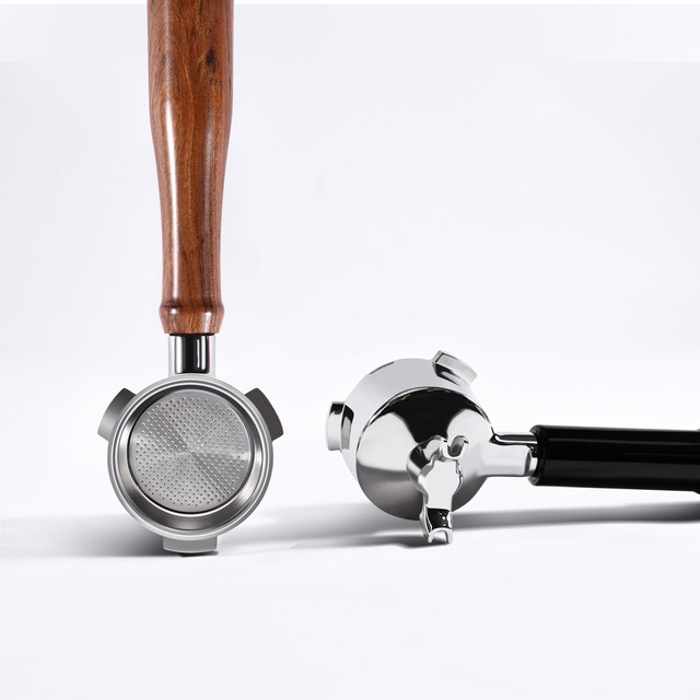 51mm three-ear bottomless bottomed handle 304 stainless steel solid wood handle can be adapted to Supor espresso machine