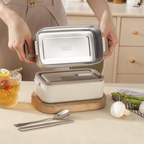 German style 304 stainless steel lunch box office girl lunch box tableware compartment portable lunch insulated fast food box