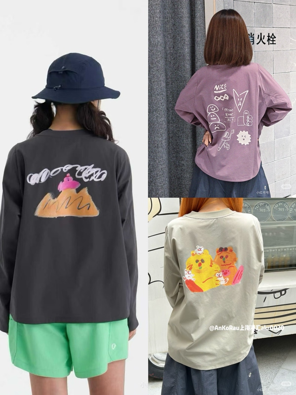 In Stock, Su Ran New Long-Sleeve T-Shirt 2026 Summer Women's Outdoor Travel Moisture-Wicking Quick-Drying Painted T-Shirt A0261Ts33
