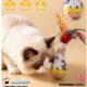 Cat Toy Wobble Toy with Feathers, Cat Teaser Stick, Energy-Consuming Self-Entertainment Gadget with Bell, Cat Supplies