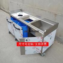 Stainless steel scrap collection table school scrap collection table hotel meal garbage collection restaurant swill scrap food cart scrap food collection table