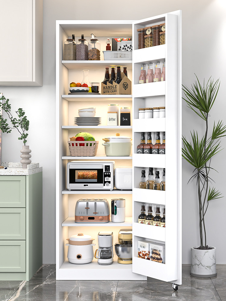 Kitchen Refrigerator Door Storage Cabinet Living Room Snack Wine Sideboard Large Capacity Microwave Dinner Plate Multi-Layer Storage Cabinet