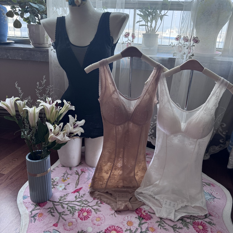 Sexy Full Lace One-Piece Body Shaping Bra with Integrated Tummy Control and Waist Cincher for Women, Postpartum Shapewear Sexy Full Lace One-Piece Body Shaping Bra with Integrated Tummy Control and Waist Cincher for Women, Postpartum Shapewear